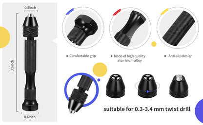 Micro Mini Pin Vise Hand Drill Twist Bit