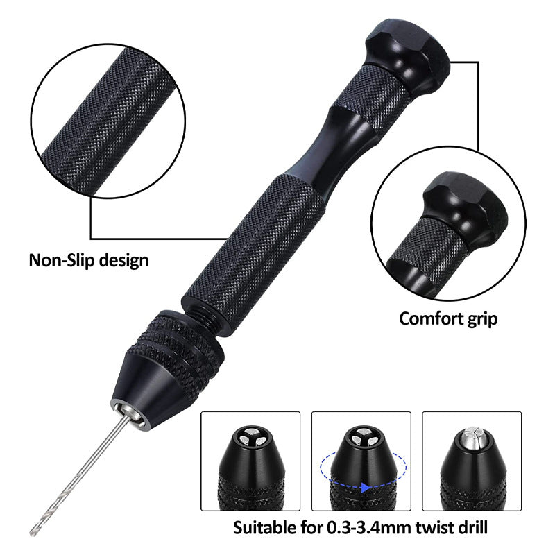 Micro Mini Pin Vise Hand Drill Twist Bit